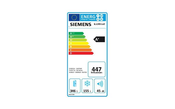 SIEMENS KA58NA45 - &Eacute;tiquette &eacute;nergie