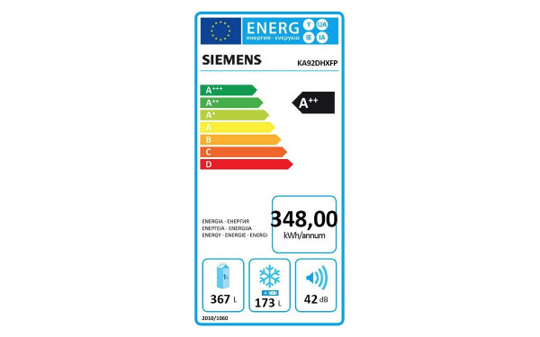 SIEMENS KA92DHXFP - &Eacute;tiquette &eacute;nergie