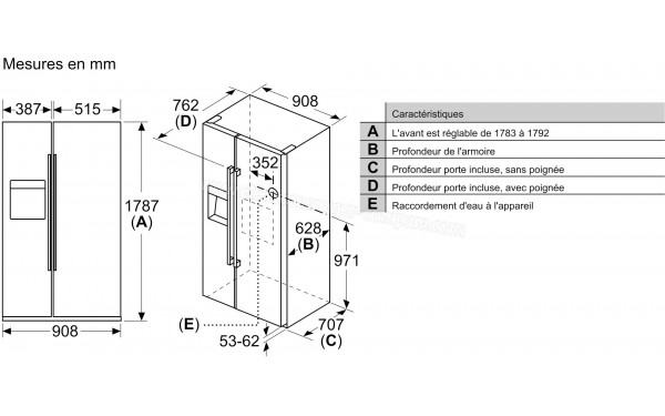 SIEMENS KA93GAIEP - Dimensions