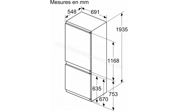 SIEMENS KB96NNSE0P - Dimensions