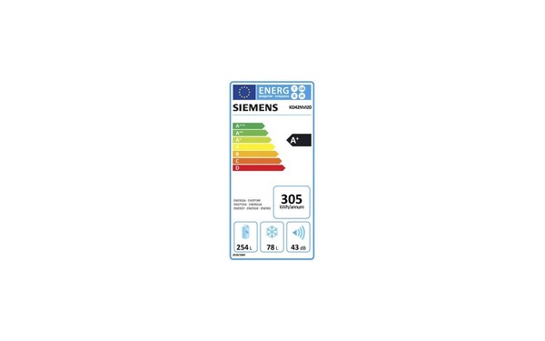 SIEMENS KD42NVI20 - &Eacute;tiquette &eacute;nergie