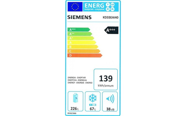 SIEMENS KD33EAI40 - &Eacute;tiquette &eacute;nergie