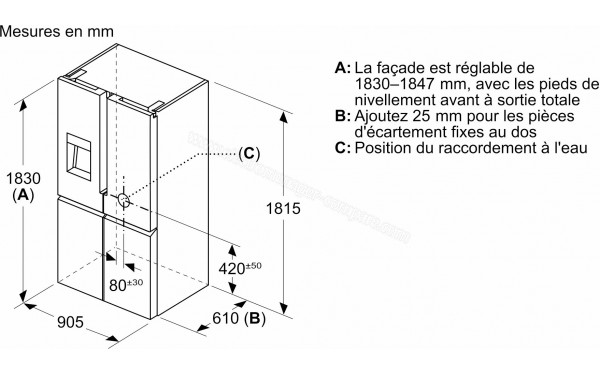 SIEMENS KF96DPXEA - Dimensions
