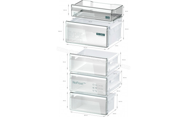 SIEMENS KG36NVXBG - Dimensions