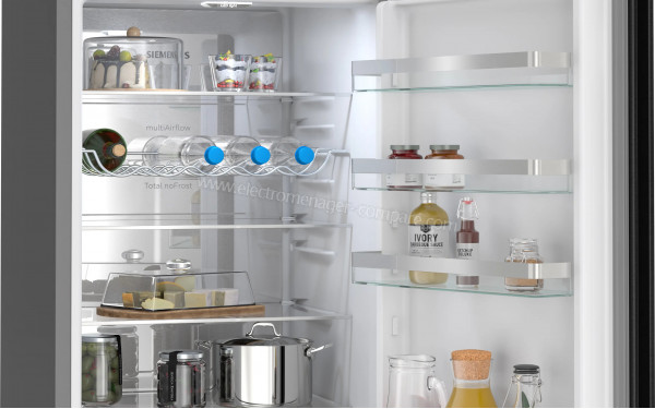 SIEMENS KG39NVXCG - Vue de l'int&eacute;rieur partie r&eacute;frig&eacute;rateur