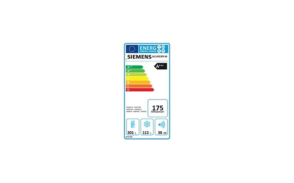 SIEMENS KG49EBW40 - &Eacute;tiquette &eacute;nergie