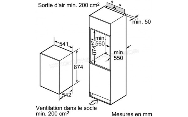 SIEMENS KI18LA65FF - sch&eacute;ma d'encastrement
