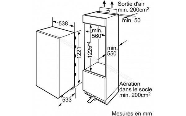 SIEMENS KI24FA65 - sch&eacute;ma d'encastrement