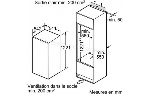 SIEMENS KI24LA65FF - sch&eacute;ma d'encastrement