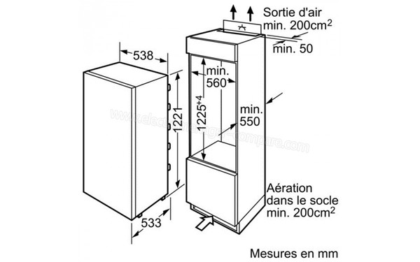 SIEMENS KI26FA50 - Schemas d'encastrement