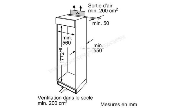 SIEMENS KI38RA55 - Schemas d'encastrement