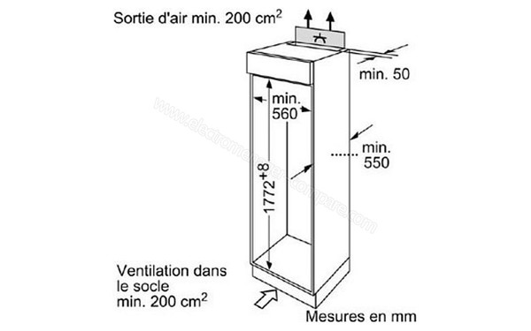 SIEMENS KI38VA50FF - sch&eacute;ma d'encastrement