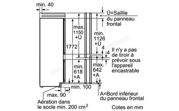 SIEMENS KI39FP60 - Schema d'encastrement 3