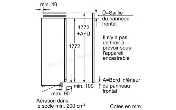 SIEMENS KI42FP60 - Schema d'encastrement 3