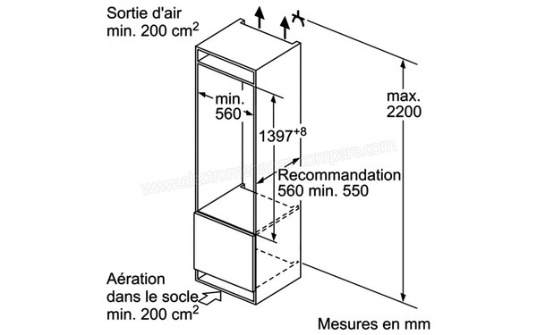 SIEMENS KI52FAD30 - Schema d'encastrement 2
