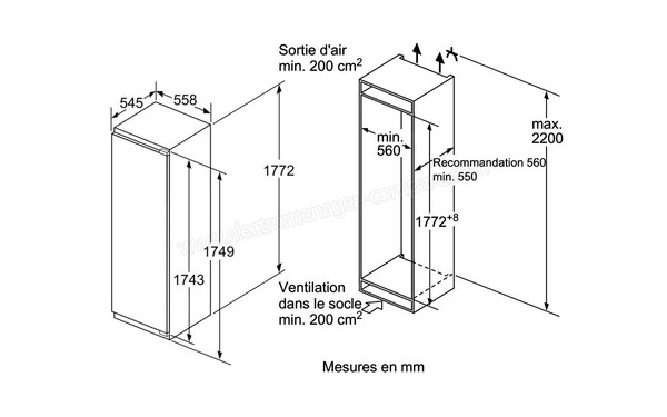 SIEMENS KI82LAD40 - Sch&eacute;ma d'encastrement (1)