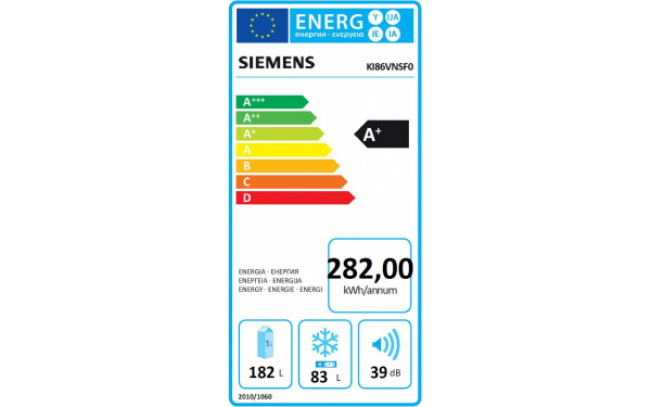 SIEMENS KI86VNSF0 - &Eacute;tiquette &eacute;nergie
