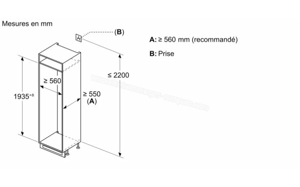 SIEMENS KI96NNSE0 - Dimensions
