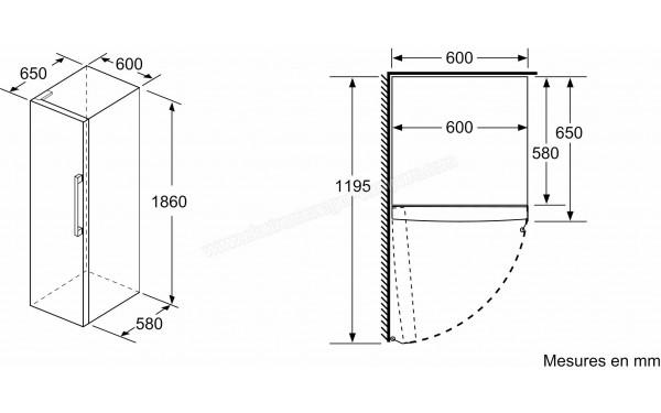 SIEMENS KS36VAIDP - Dimensions