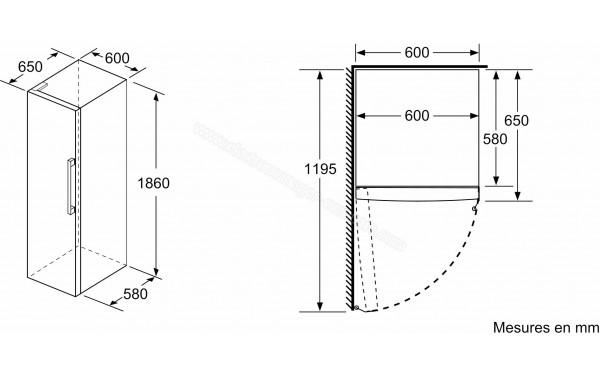 SIEMENS KS36VVIEP - Dimensions