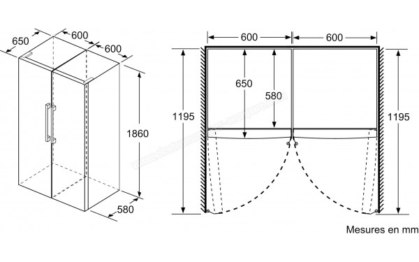 SIEMENS KS36VVIEP - Dimensions