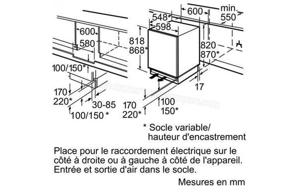 SIEMENS KU15RA65 - sch&eacute;ma d'encastrement