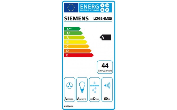 SIEMENS LC96BHM50 - &Eacute;tiquette &eacute;nergie
