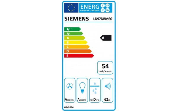 SIEMENS LD97DBM60 - &Eacute;tiquette &eacute;nergie