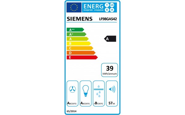 SIEMENS LF98GA542 - &Eacute;tiquette &eacute;nergie
