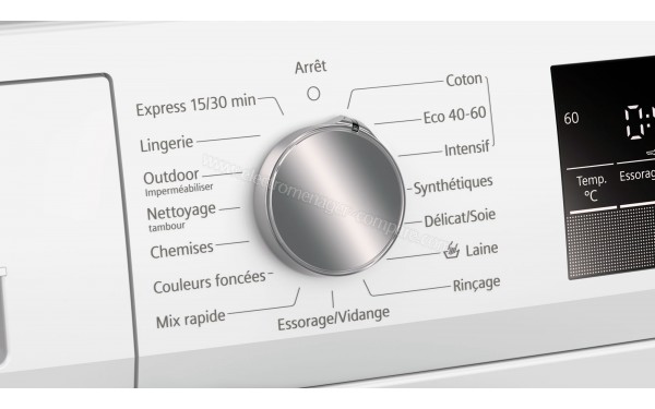 SIEMENS WM14N207FF - Vue des programmes