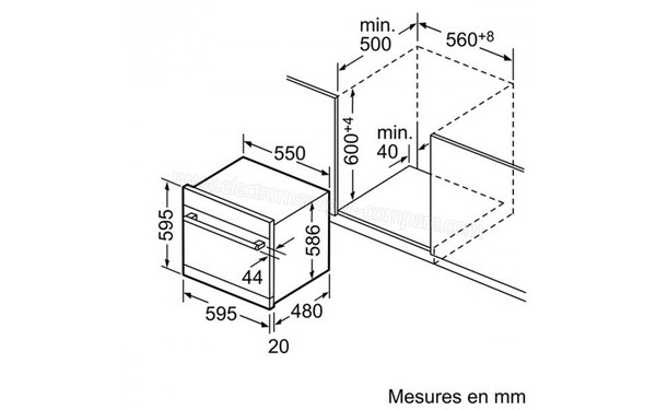 SIEMENS SC76M540EU - Schema d'encastrement