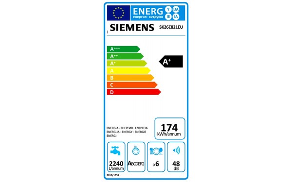 SIEMENS SK26E821EU - &Eacute;tiquette &eacute;nergie