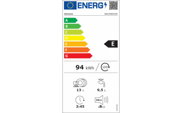 SIEMENS SN23HW42VE - &Eacute;tiquette &eacute;nergie v2