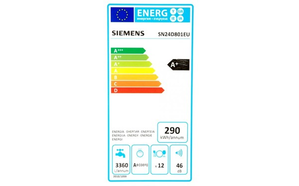 SIEMENS SN24D801EU - &Eacute;tiquette &eacute;nergie