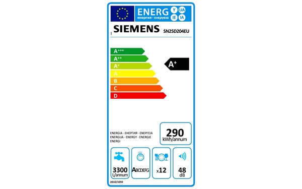 SIEMENS SN25D204EU - &Eacute;tiquette &eacute;nergie