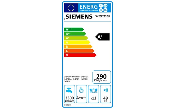 SIEMENS SN25L231EU - &Eacute;tiquette &eacute;nergie