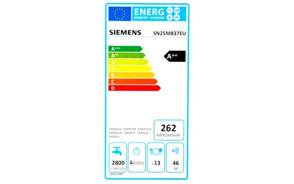 SIEMENS SN25M837EU - &Eacute;tiquette &eacute;nergie