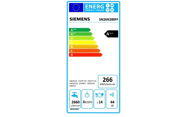 SIEMENS SN26N280FF - &Eacute;tiquette &eacute;nergie