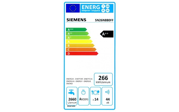 SIEMENS SN26N880FF - &Eacute;tiquette &eacute;nergie