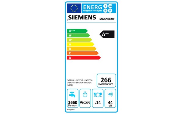 SIEMENS SN26N882FF - &Eacute;tiquette &eacute;nergie