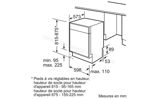 SIEMENS SN336W01GE - Sch&eacute;ma d'encastrement