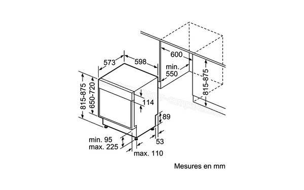 SIEMENS SN36M457EU - Schema d'encastrement