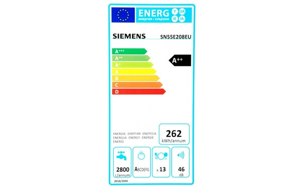 SIEMENS SN55E208EU - &Eacute;tiquette &eacute;nergie
