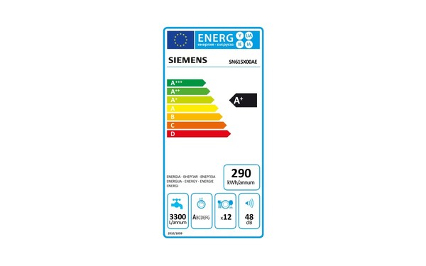 SIEMENS SN615X00AE - &Eacute;tiquette &eacute;nergie