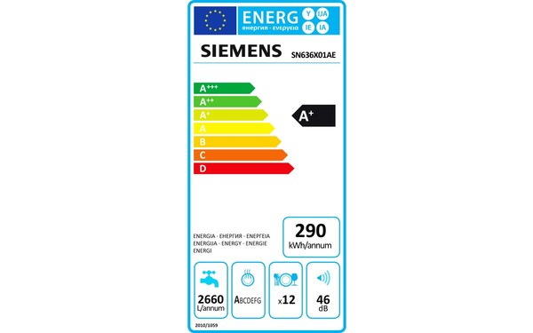 SIEMENS SN636X01AE - &Eacute;tiquette &eacute;nergie