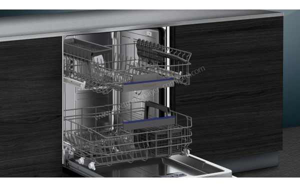 SIEMENS SN63HX00BF - Vue du panier inf&eacute;rieur et sup&eacute;rieur