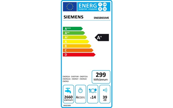 SIEMENS SN658X01ME - &Eacute;tiquette &eacute;nergie