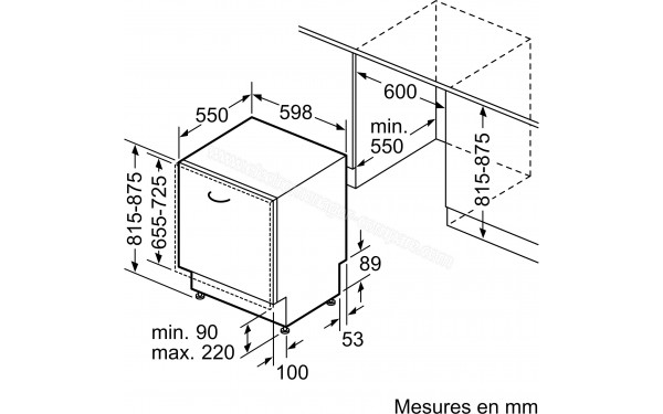 SIEMENS SN65EX56CE - Dimensions