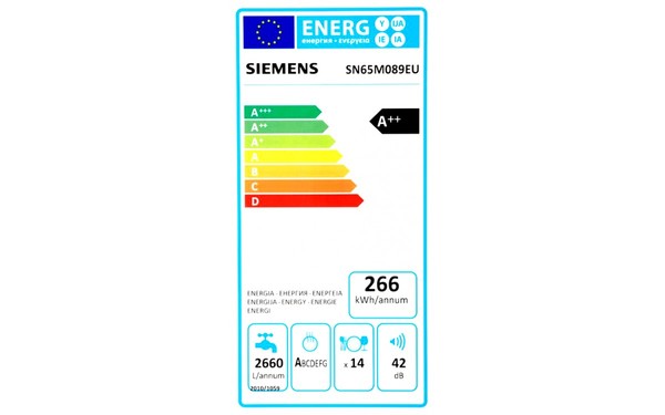 SIEMENS SN65M089EU - &Eacute;tiquette &eacute;nergie