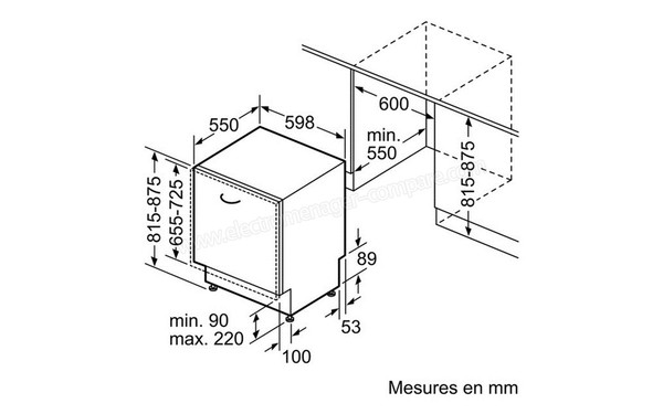 SIEMENS SN66V095EU - Sch&eacute;ma d'encastrement